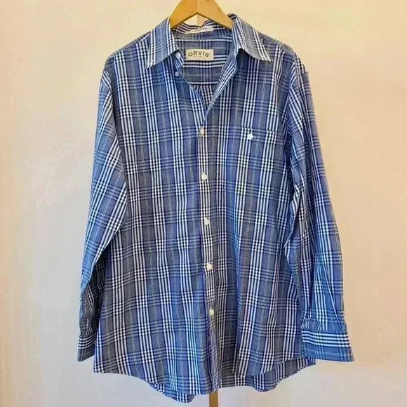 ORVIS Men's Long-Sleeve Plaid Button-Up Shirt Multicolor Size L Casual - Picture 1 of 10